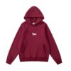 Slim-Fit Casual Hoodie in Wine Red
