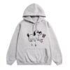 Gray Hoodie with Fun Graffiti Puppy Print